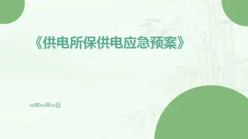 供电所保供电应急预案