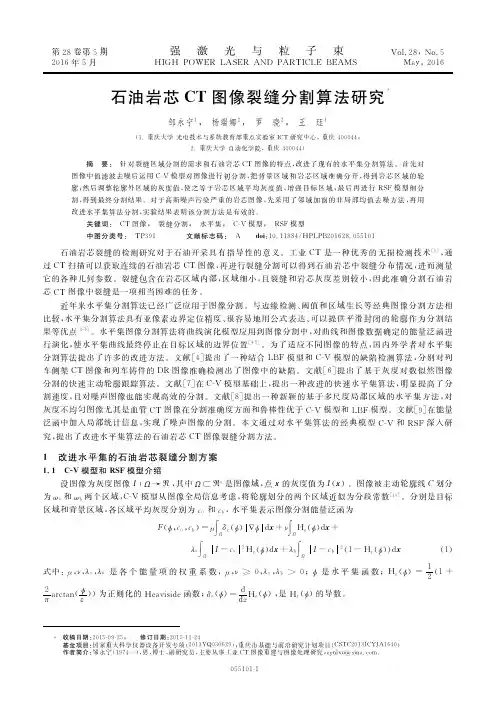 石油岩芯CT图像裂缝分割算法研究