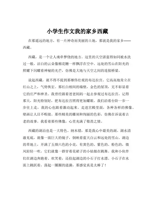 小学生作文我的家乡西藏