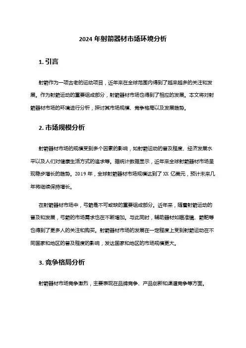 2024年射箭器材市场环境分析