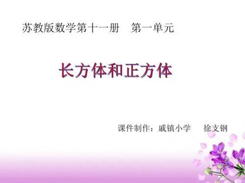 苏教版数学第十一册长方体和正方体