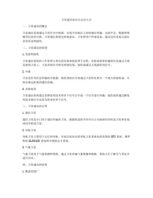 卫星通讯知识点总结大全