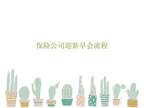 保险公司迎新早会流程35页PPT