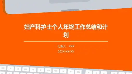妇产科护士个人年终工作总结和计划PPT