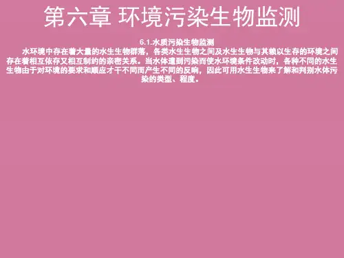 环境监测 第六章 环境污染生物监测ppt课件
