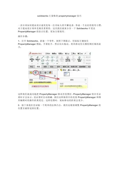 solidworks左窗格的propertymanager