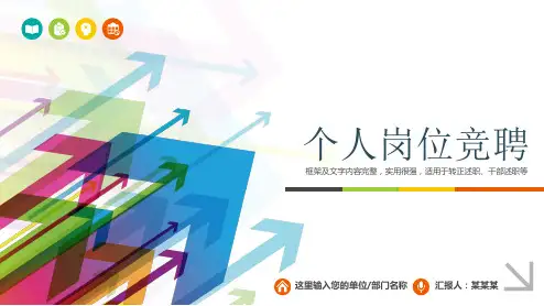 区域经理求职竞聘岗位竞聘晋升竞聘PPT