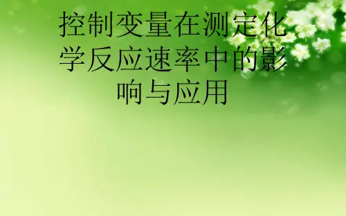 控制变量在测定化学反应速率中的影响与应用优秀课件