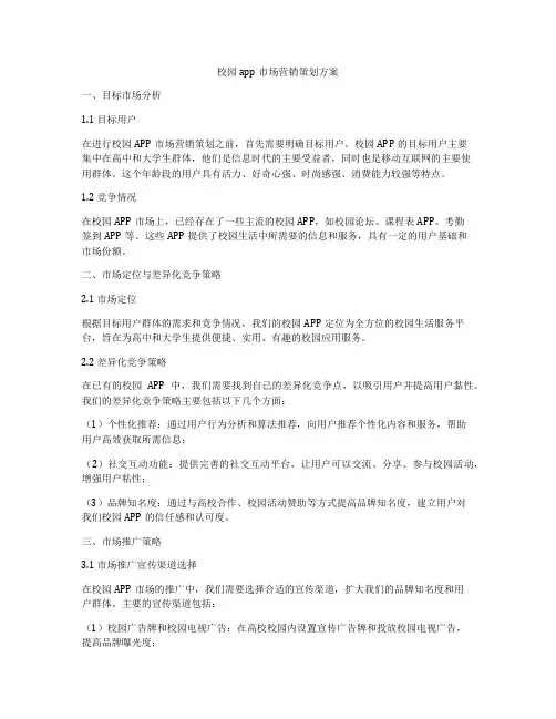 校园app市场营销策划方案