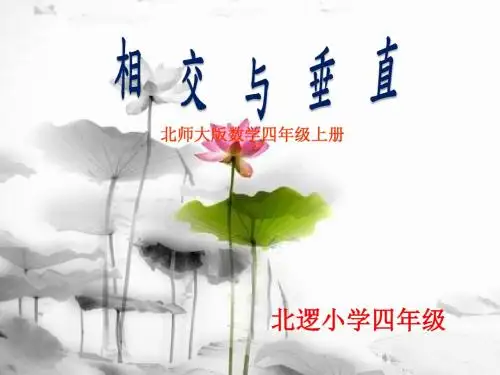 北师大版数学四年级上册《相交与垂直》课件