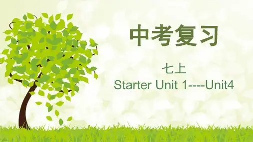 2023年人教版中考英语复习-七年级上册Starter Unit1-Unit4课件