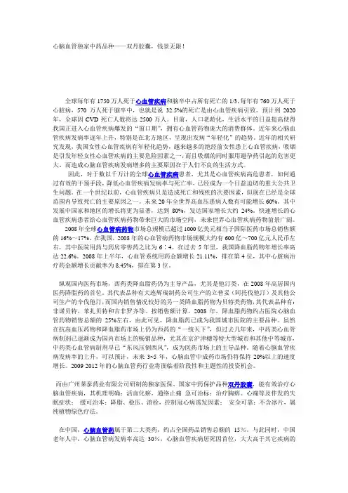 心脑血管独家中药品种