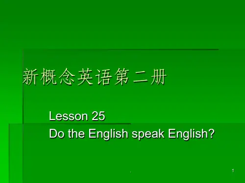 新概念-2-Lesson25-By-TurnerPPT课件