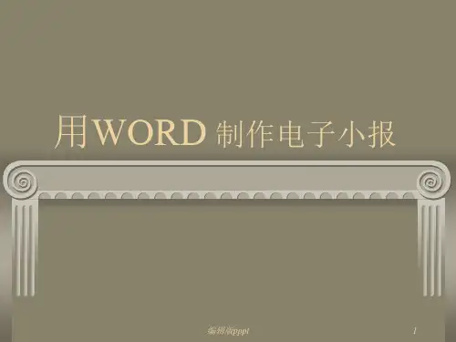 电子小报制作ppt精选课件