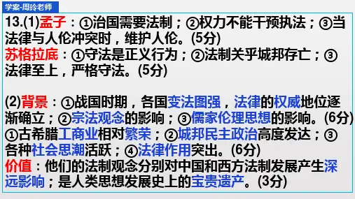 人教版高中历史一轮复习——先秦部分课件