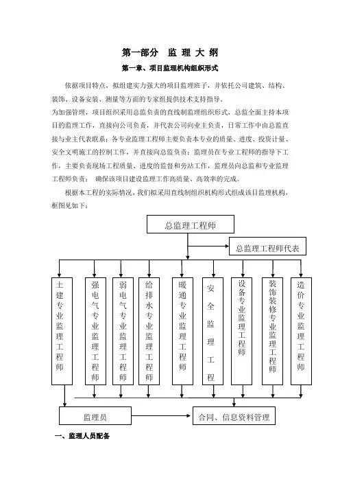 【建筑监理大纲】框架式公共建筑工程监理大纲