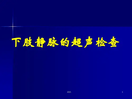 下肢静脉的超声检查终版.ppt