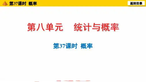 中考数学一轮复习：第37课时概率课件