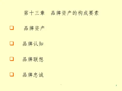 《品牌管理》第13章-品牌资产的构成要素