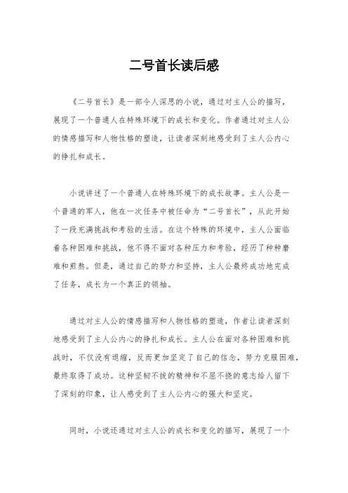 二号首长读后感