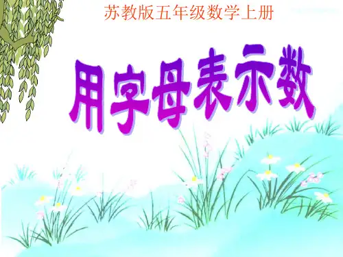 苏教版小学数学五年级上册《用字母表示数》公开课课件