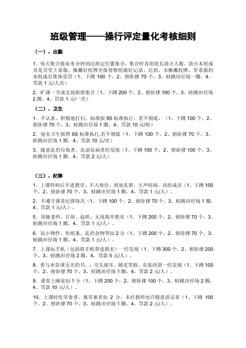 班级管理制度(班规) (1)