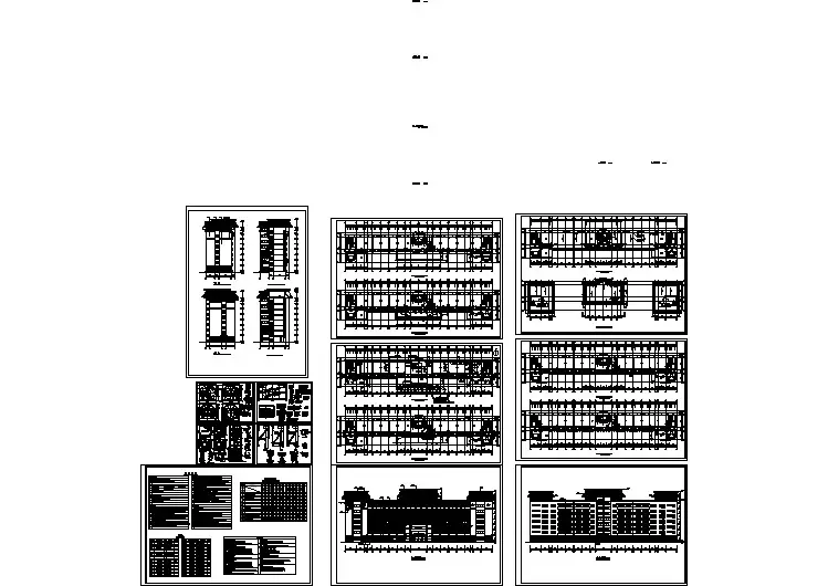 某七层学校教学楼框架结构平面施工图
