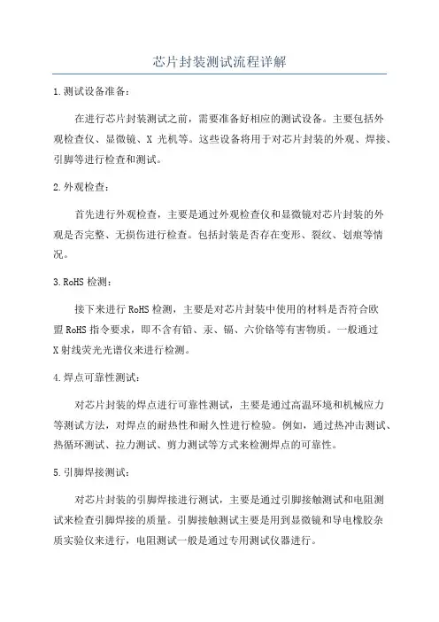 芯片封装测试流程详解