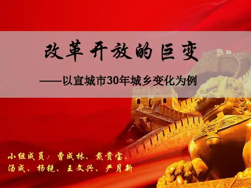 改革开放家乡巨变PPT