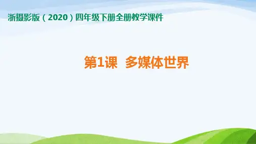 新浙摄版(2020)四年级下册信息技术全册教学课件可修改全文