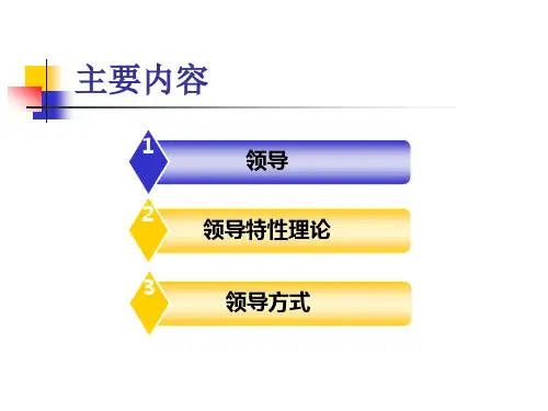 管理学基础11-领导方式