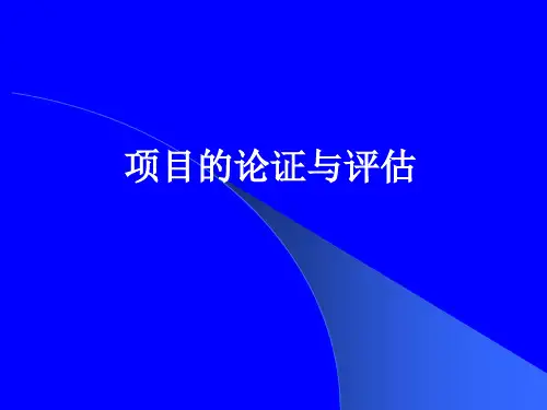 2019年整理项目论证与评估