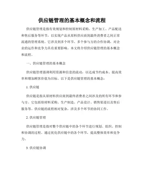 供应链管理的基本概念和流程