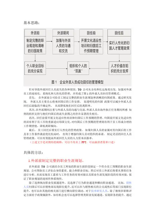 TG公司外派员工成功回任的方法