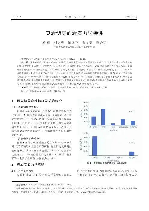 页岩储层的岩石力学特性
