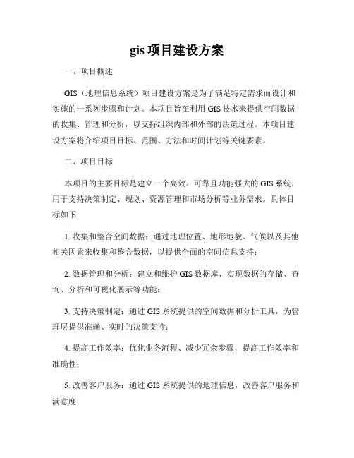 gis项目建设方案