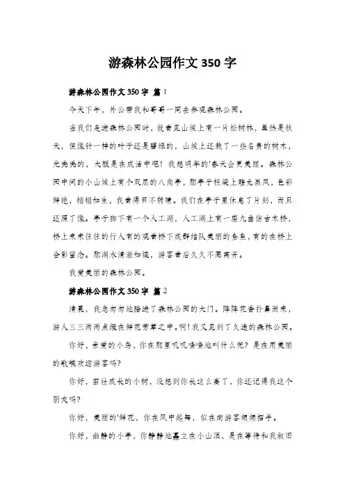 游森林公园作文350字