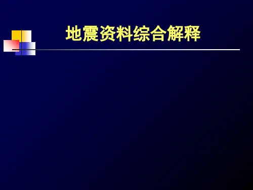 地震资料解释 ppt课件