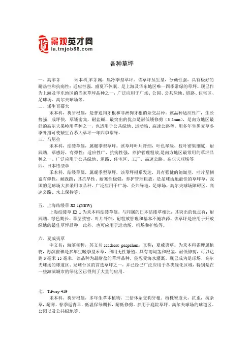 各种草坪