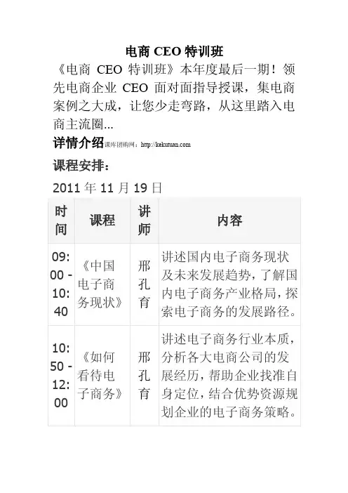 电商CEO特训班
