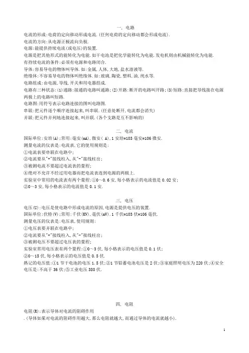 八年级物理下册重要知识点总结新人教版