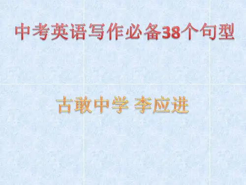 中考英语写作必备38个句型(含音频)
