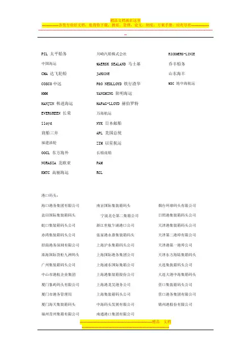 世界十大船舶公司