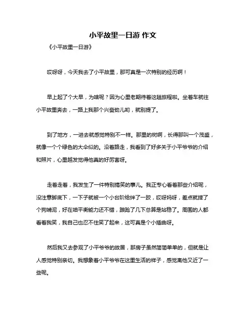 小平故里一日游 作文