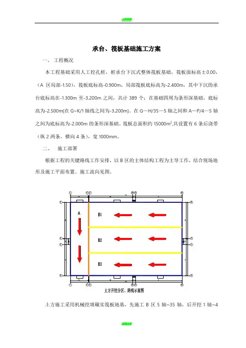 承台、筏板、基础施工方案