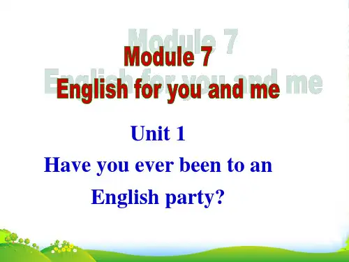 外研版九年级英语下册Module 7 English for you and me优课件