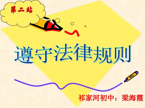 思想品德：8.2《遵守法律规则》课件(北师大版七年级下)(新编201910)