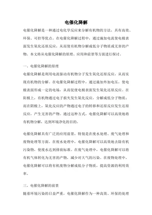 电催化降解