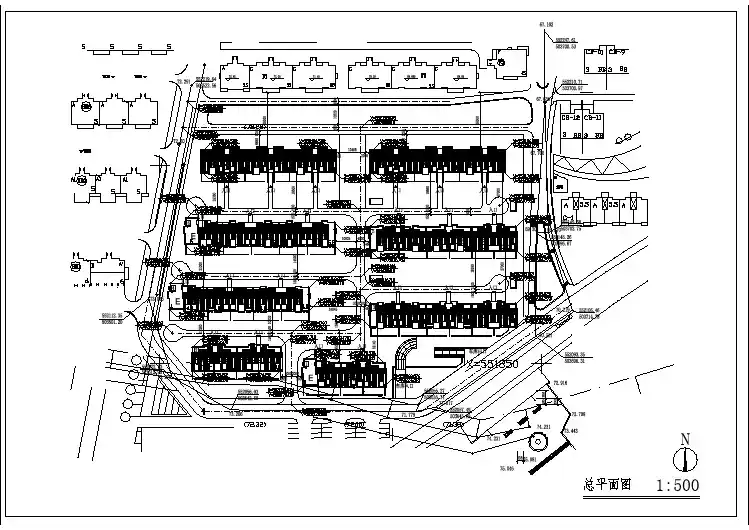小小区整体规划总平面图1张