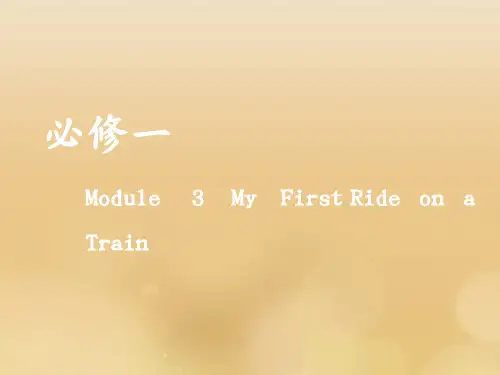 新课改高考英语一轮复习Module3MyFirstRideonaTrain课件外研必修1